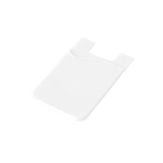 Portatessere personalizzato con adesivo retro smartphone SiliconCase color bianco