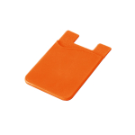 Portatessere personalizzato con adesivo retro smartphone SiliconCase color arancione