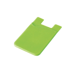 Portatessere personalizzato con adesivo retro smartphone SiliconCase color lime