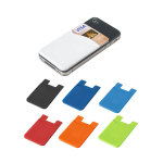 Portatessere personalizzato con adesivo retro smartphone SiliconCase vari colori