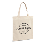 Shopper in cotone con manici lunghi 140 g/m² Eco Plus immagine con logo