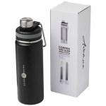 Borracce termiche personalizzabili anello silicone 590ml Avenue Sport color nero vista con stampa tampografica