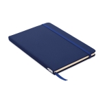Taccuini promoizonali A5 con elastico pagine a righe riciclate RPET color blu