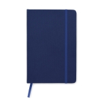Taccuini promoizonali A5 con elastico pagine a righe riciclate RPET color blu seconda vista