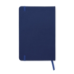Taccuini promoizonali A5 con elastico pagine a righe riciclate RPET color blu terza vista