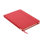 Taccuini promoizonali A5 con elastico pagine a righe riciclate RPET color rosso