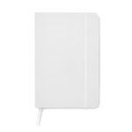 Taccuini promoizonali A5 con elastico pagine a righe riciclate RPET color bianco seconda vista