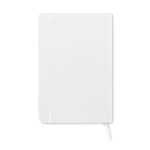 Taccuini promoizonali A5 con elastico pagine a righe riciclate RPET color bianco terza vista