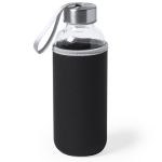 Borracce gadget con custodia colorata 420ml Crystal Colorful color nero