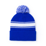 Cappello invernale tanti colori con fasce bianche e risvolto PomPon prima vista