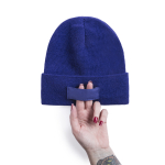Berretti promozionali tanti colori con etichetta stampabile Classic color blu seconda vista