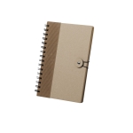Block notes A5 copertina riciclata con elastico pagine a righe Closure color marrone prima vista