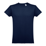 Maglietta da uomo taglio regolare in jersey cotone 150 g/m² THC Luanda color blu