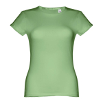 T-shirt aderente da donna in jersey di cotone da 150 g/m² THC Sofia color verde smeraldo prima vista