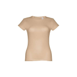 T-shirt aderente da donna in jersey di cotone da 150 g/m² THC Sofia color marrone chiaro prima vista