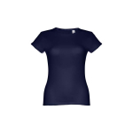 T-shirt aderente da donna in jersey di cotone da 150 g/m² THC Sofia color blu oltremare prima vista