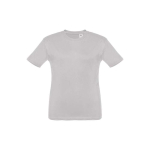 Magliette per bambini con logo in jersey cotone 150 g/m² THC Quito color grigio jeansato prima vista