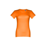 T-shirt aderente donna con logo in jersey di cotone 190g/m² THC Ankara color arancione prima vista