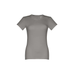 T-shirt aderente donna con logo in jersey di cotone 190g/m² THC Ankara color grigio scuro prima vista