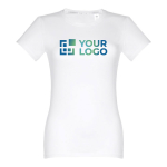 T-shirt aderente donna con logo in jersey di cotone 190g/m² THC Ankara vista principale