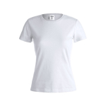 Magliette colorate da donna in 100% cotone da 150g/m² Keya color bianco seconda vista