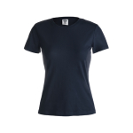 Magliette colorate da donna in 100% cotone da 150g/m² Keya color blu scuro prima vista