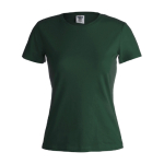 T shirt da donna in cotone ring spun single jersey 180 g/ m² Keya color verde scuro