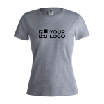T shirt da donna in cotone ring spun single jersey 180 g/ m² Keya vista area di stampa