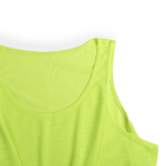 Crop top da donna con nodo in in morbido poliestere 130 g/m² color giallo fluorescente quarta vista