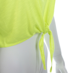 Crop top da donna con nodo in in morbido poliestere 130 g/m² color giallo fluorescente  sesta vista