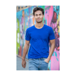 T-shirt con logo in cotone biologico certificato 200g/m² Elevate NXT color blu