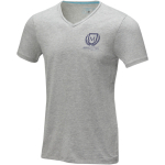 Maglietta sostenibile con scollo a V in cotone bio 200g/m² Elevate NXT color grigio vista con stampa serigrafica