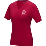 T-shirt ecologiche da donna con scollo a V cotone 200 g/m² Elevate NXT color rosso