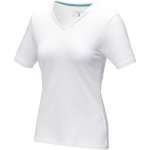 T-shirt ecologiche da donna con scollo a V cotone 200 g/m² Elevate NXT color bianco