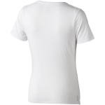 T-shirt ecologiche da donna con scollo a V cotone 200 g/m² Elevate NXT color bianco vista posteriore