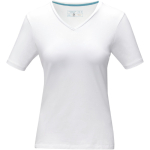 T-shirt ecologiche da donna con scollo a V cotone 200 g/m² Elevate NXT color bianco vista dettaglio 3