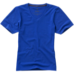 T-shirt ecologiche da donna con scollo a V cotone 200 g/m² Elevate NXT color blu reale vista piatta