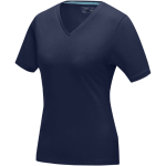 T-shirt ecologiche da donna con scollo a V cotone 200 g/m² Elevate NXT color blu scuro