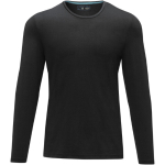 Maglia da uomo a maniche lunghe cotone biologico 200 g/m² Elevate NXT color nero seconda vista frontale