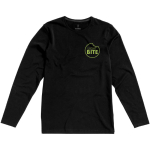 Maglia da uomo a maniche lunghe cotone biologico 200 g/m² Elevate NXT color nero vista con stampa serigrafica