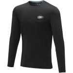 Maglia da uomo a maniche lunghe cotone biologico 200 g/m² Elevate NXT color nero vista con stampa serigrafica