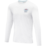 Maglia da uomo a maniche lunghe cotone biologico 200 g/m² Elevate NXT color bianco vista con stampa serigrafica