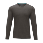 Maglia da uomo a maniche lunghe cotone biologico 200 g/m² Elevate NXT color grigio scuro seconda vista frontale