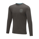 Maglia da uomo a maniche lunghe cotone biologico 200 g/m² Elevate NXT color grigio scuro vista con stampa serigrafica