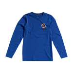 Maglia da uomo a maniche lunghe cotone biologico 200 g/m² Elevate NXT color blu reale vista con stampa serigrafica