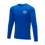 Maglia da uomo a maniche lunghe cotone biologico 200 g/m² Elevate NXT color blu reale vista con stampa serigrafica