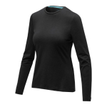 Maglia da donna a maniche lunghe cotone biologico 200 g/m² Elevate NXT color nero