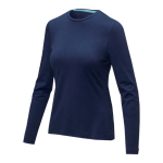 Maglia da donna a maniche lunghe cotone biologico 200 g/m² Elevate NXT color blu mare