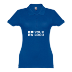 Polo aderente da donna in 100% cotone piquet cardato 195 g/m² THC Eve vista principale