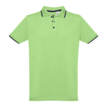 Polo uomo slim fit 3 bottoni in cotone piquet cardato 210g/m² THC Rome